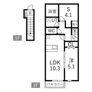 アヴァンス【2階】の間取り
