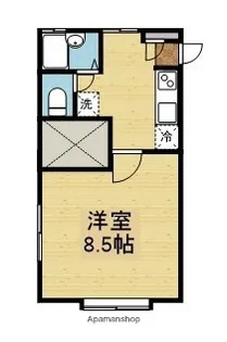 バーシティハウス中台【2階】の間取り