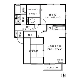 サンステージ八橋【2階】の間取り