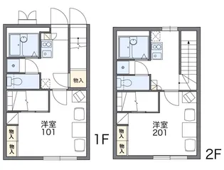 レオパレス泉3【209号室】の間取り