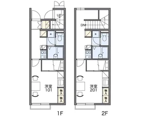レオパレスシェソワ ネオ【108号室】の間取り