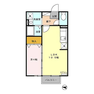 メゾン三和【101号室】の間取り