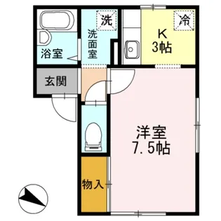 セジュール東町【2階】の間取り