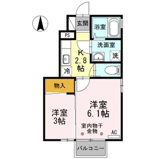 プルミエリア川尻【1階】の間取り