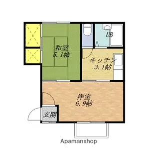 アーバンハウスA【202号室】の間取り