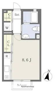 カーサブラン【1階】の間取り