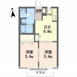 グランメール【1階】の間取り