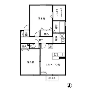 セジュールRAY A【2階】の間取り