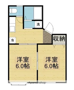 アンビロンさとう【2B号室】の間取り