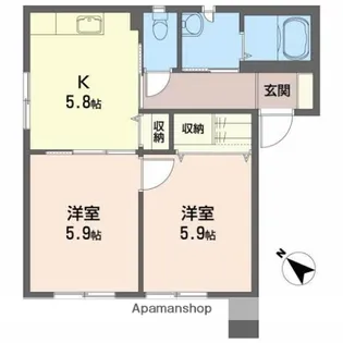 ガーデンハイツ【1階】の間取り