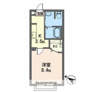 サザンクロスA【102号室】の間取り