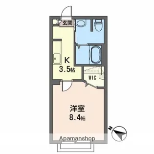 サザンクロスA【203号室】の間取り