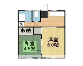レインボー茨島【A号室】の間取り