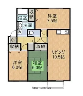カーサユザワ【202号室】の間取り