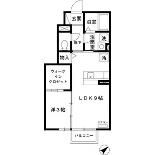 ロイヤルコート茨島【1階】の間取り
