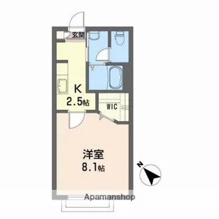 ゴールドバードKEN【205号室】の間取り