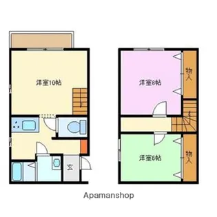 秋田県秋田市八橋三和町【テラスハウス】の間取り