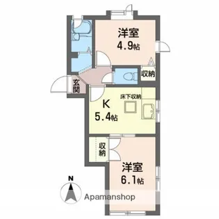 サンハウス【1階】の間取り
