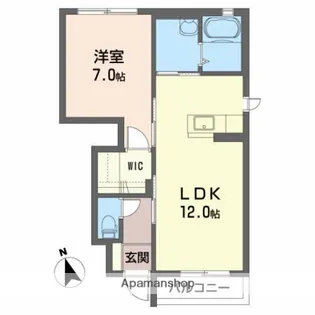 ブランフルールA【1階】の間取り