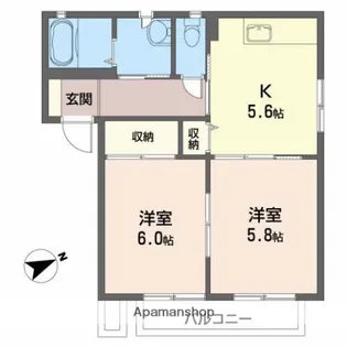 サニーガーデンK【1階】の間取り