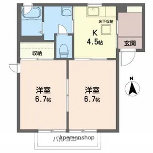フラージュC【1階】の間取り