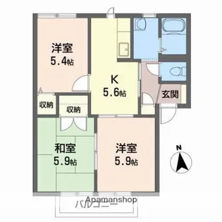 アークガーデン広面【2階】の間取り