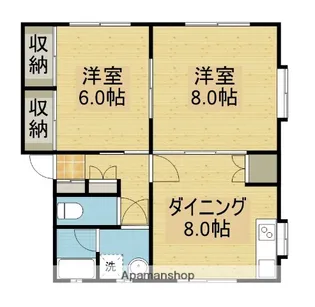 タウンハウスペレ【202号室】の間取り