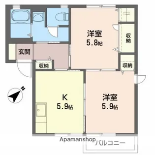 アクアロードⅠ【2階】の間取り
