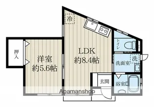 コーポ新星【102号室】の間取り