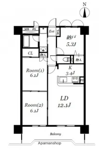 スカイレジデンシア山王【204号室】の間取り