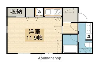 AMA八橋Ⅱ【2A号室】の間取り