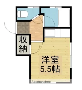 1Rの間取り画像