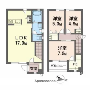 グランシャリオジュピター【1階】の間取り