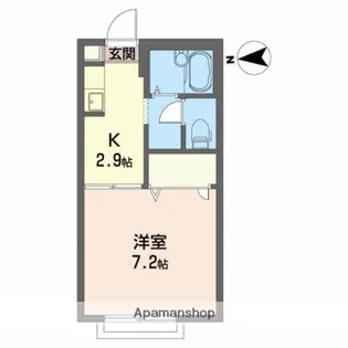 シェルマン東通【2階】の間取り