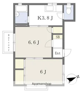 ディアス保戸野【2階】の間取り