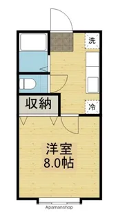 ハイツ陽明Ⅱ【203号室】の間取り