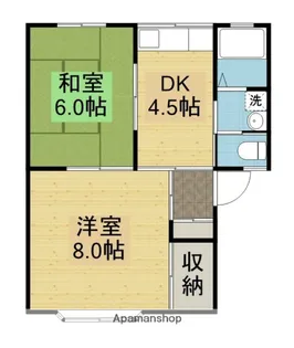 クレール仁井田【202号室】の間取り