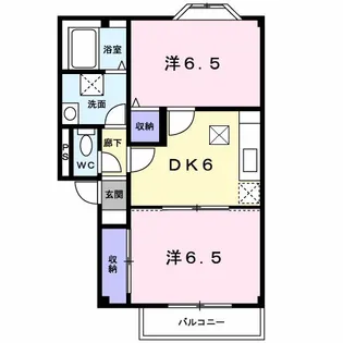 パルコートS【1階】の間取り