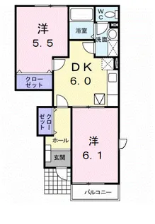 サニーハウスⅡ【1階】の間取り
