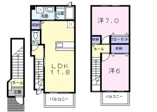 サンレージK【2階】の間取り