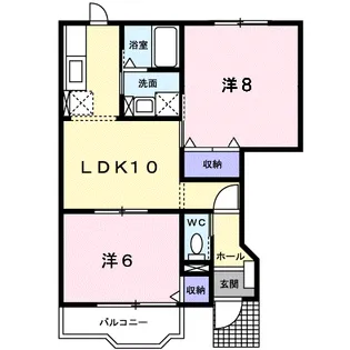 サンセール港C【1階】の間取り