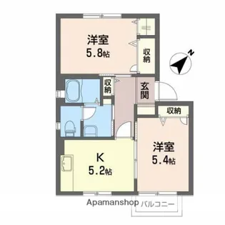 アクアロードⅥ【2階】の間取り