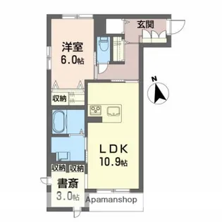 リラ中通【1階】の間取り