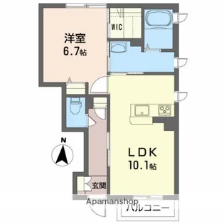 シャーメゾン広面【1階】の間取り