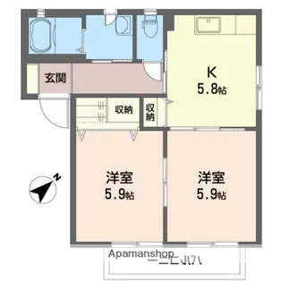 ルミエールB【202号室】の間取り