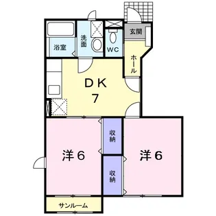 ソレアード【1階】の間取り