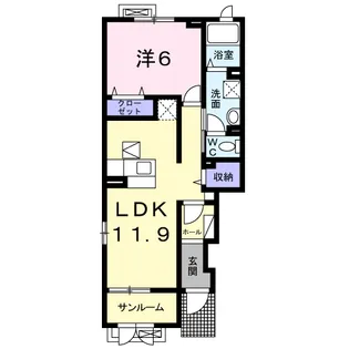 シンシア【1階】の間取り