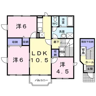 ラフィネ・メゾン・チセ【2階】の間取り