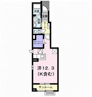 キャマラード【1階】の間取り