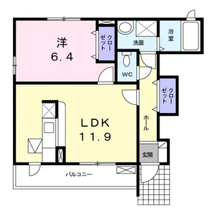 パルナス【1階】の間取り